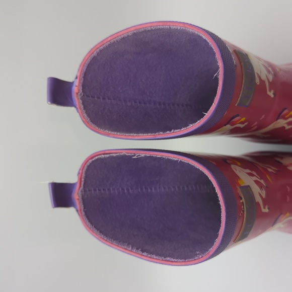 Hatley Girls Kids Printed Rain Boots Rainbow Unicorns 🌈 🦄 - Picture 10 of 14